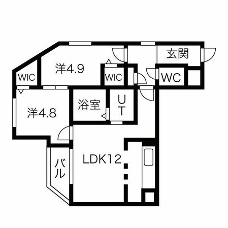 北１８条駅 徒歩2分 4階の物件間取画像